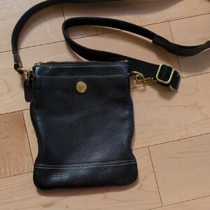 Coach, Black Leather Crossbody Bag, great condition